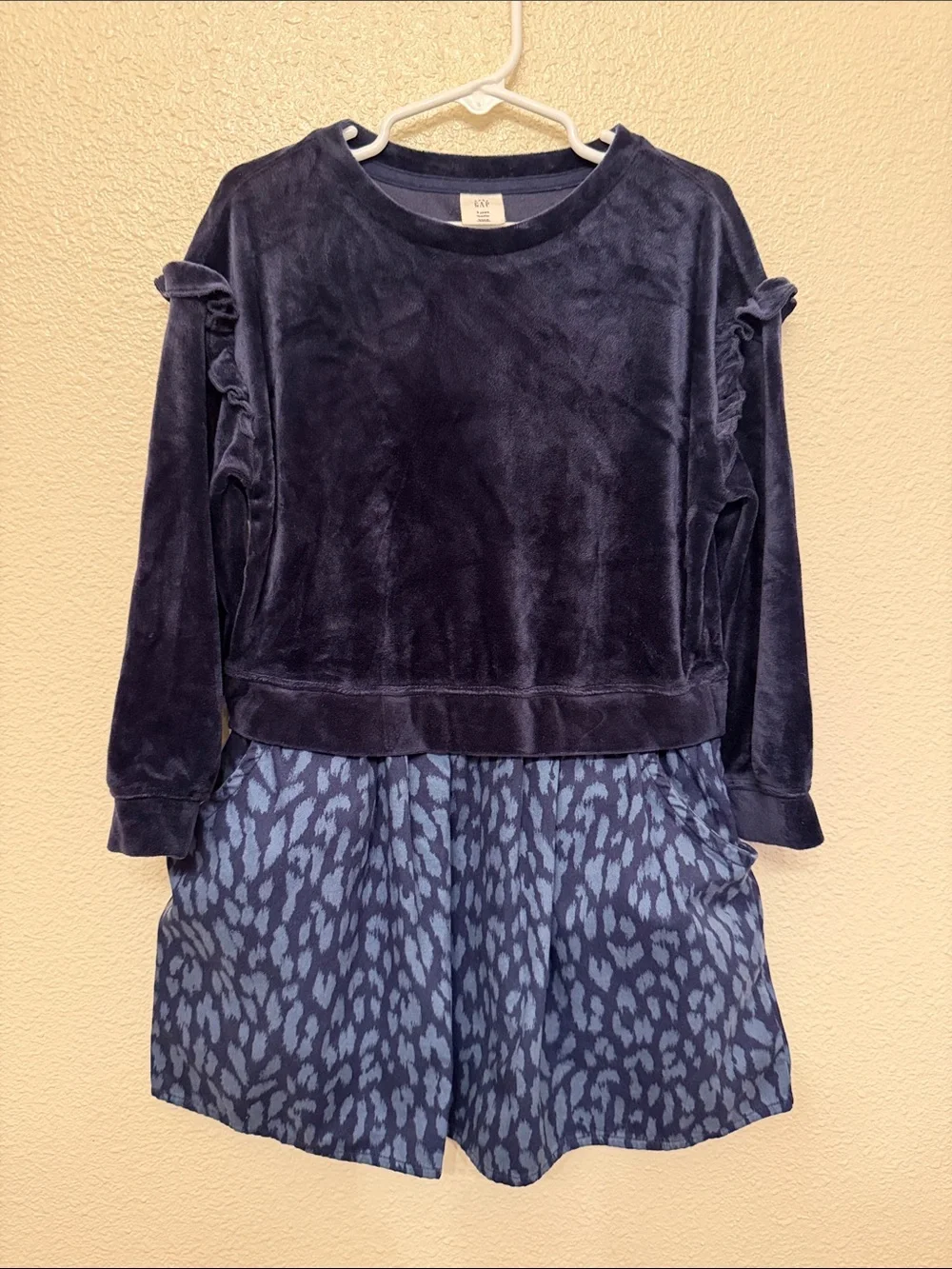 Baby Gap Toddler Mix-Media Ruffle Sweatshirt Dress Size 5